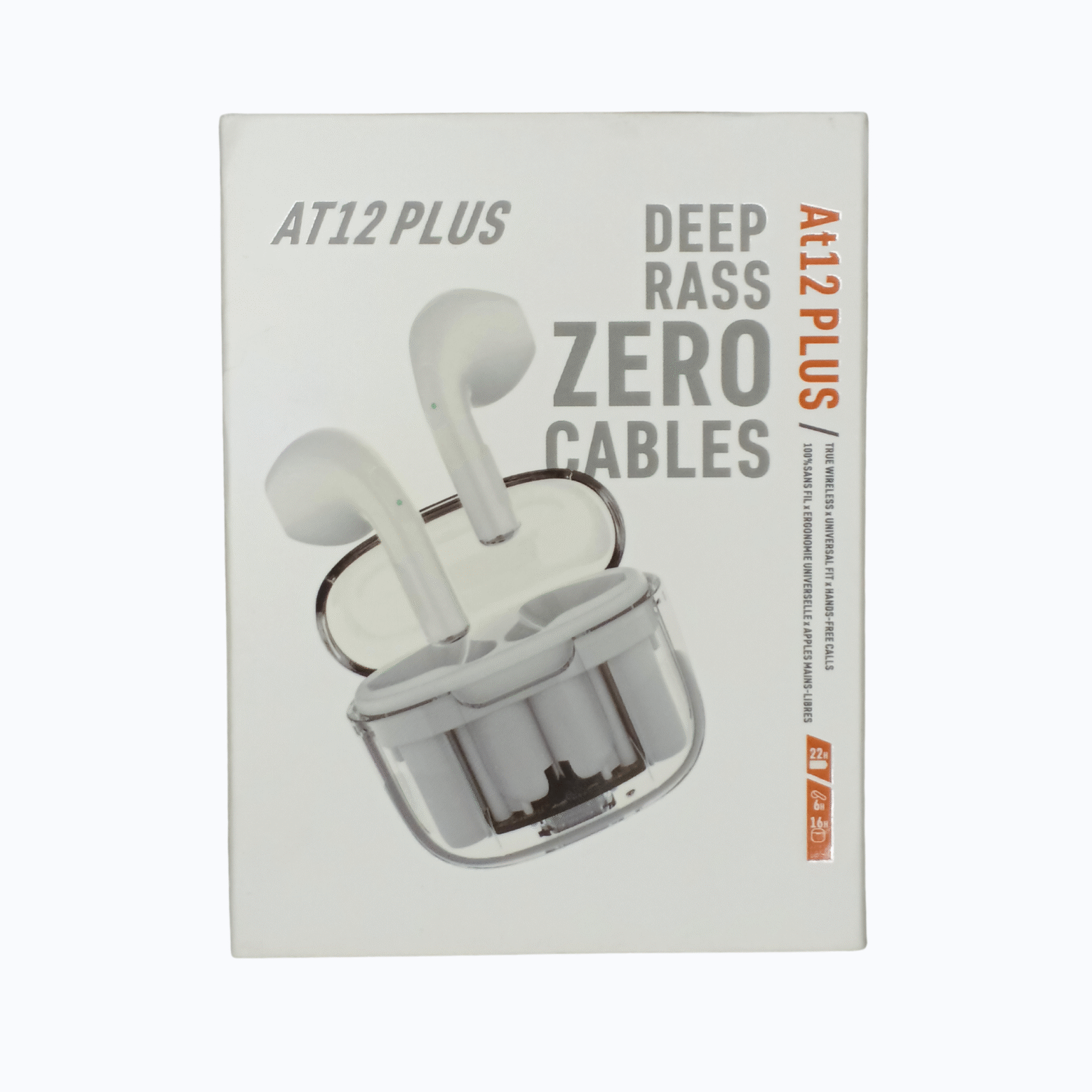 AT12 PLUS Wireless Earbuds with Charging Case – Deep Bass, In-Ear Bluetooth Earpods (5H Playtime) - Image 1