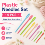 Plastic Large Eye Needles Set 5cm 7cm and 9cm