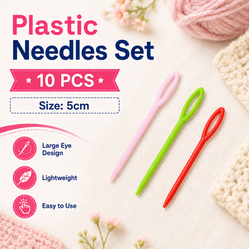 Plastic Large Eye Needles 5cm