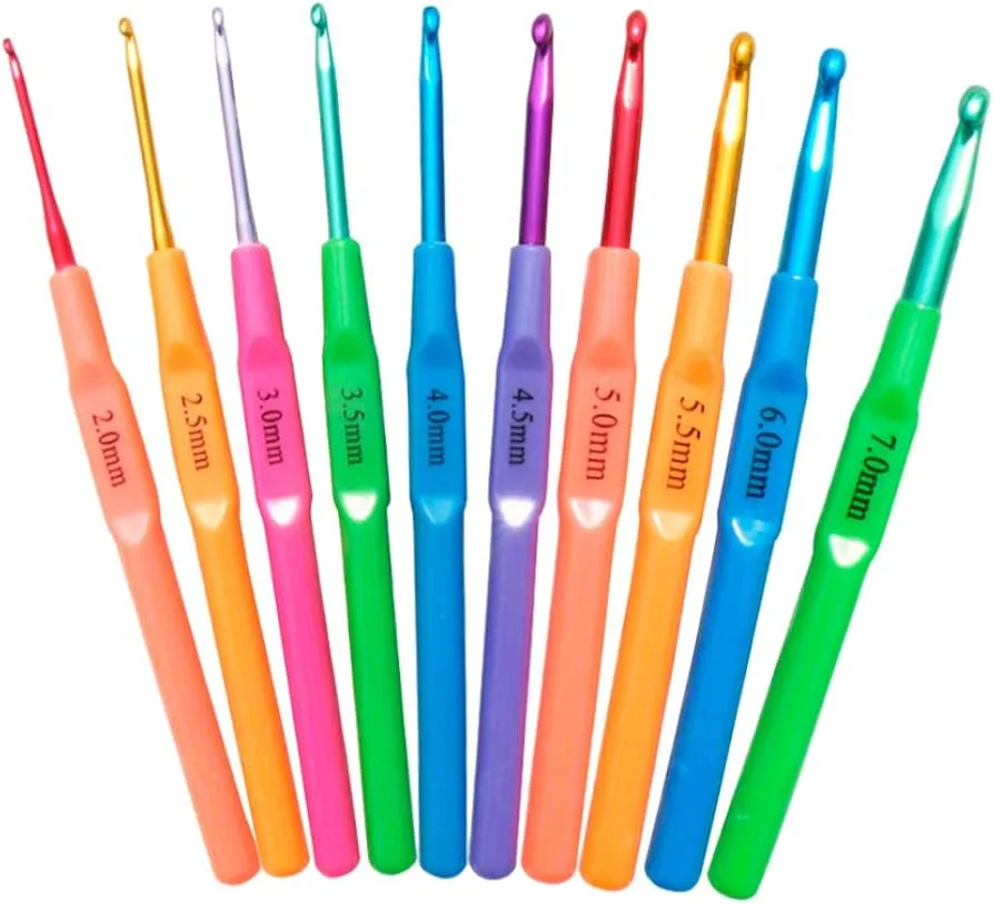Color-Coded Hook_Webp_Quick_cart_99_61hRMTgkM8L._AC_UF894,1000_QL80_.jpg Plastic Handle Crochet Hook Set (2 Pcs Pack) - Image 1
