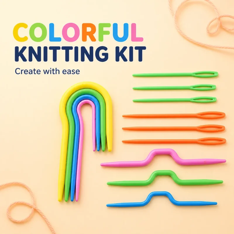 Knitting and Crochet Needle Set with Stitch Holders