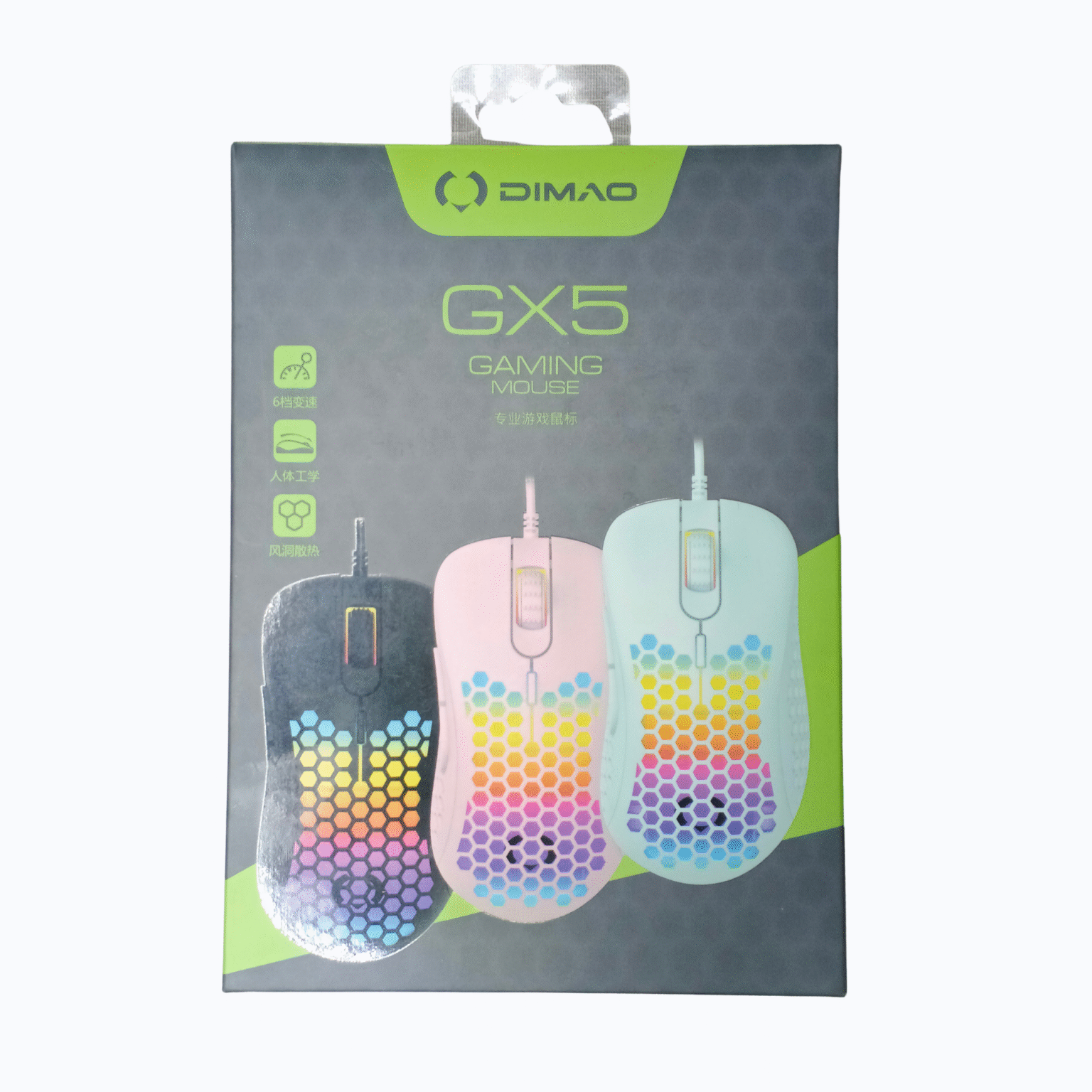 DIMAO GX5 RGB Wired Gaming Mouse – 6400 DPI, Ergonomic Design, Custom Macro, LED Backlight - Image 4