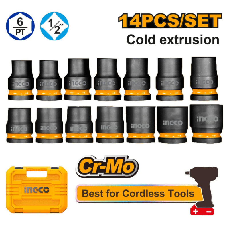HKISSD12141 ingco 14pcs impact socket set QuickCart99