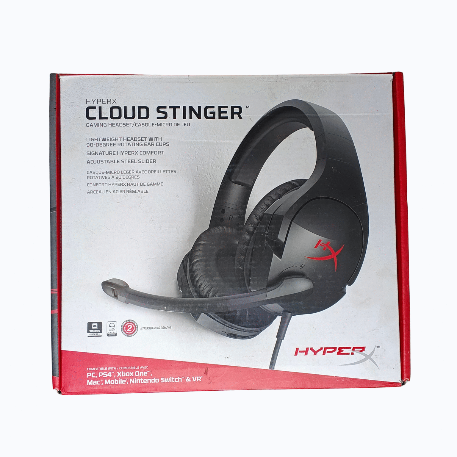 HyperX Cloud Stinger Wired Gaming Headset – Lightweight Over-Ear Headphones with Swivel Mic & Volume Control - Image 2