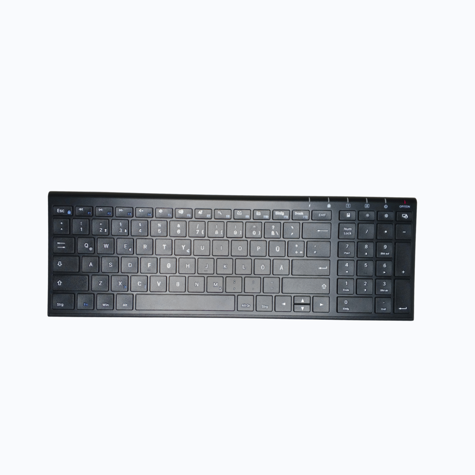 Jelly Comb Slim Wireless Keyboard – Ultra-Quiet, Compact Design with Numeric Keypad (2.4GHz) - Image 1