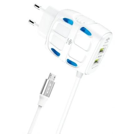 HH Blaze‑4 Bolat Micro Charger – 20W QC3.0, Dual USB & Micro‑USB Cable