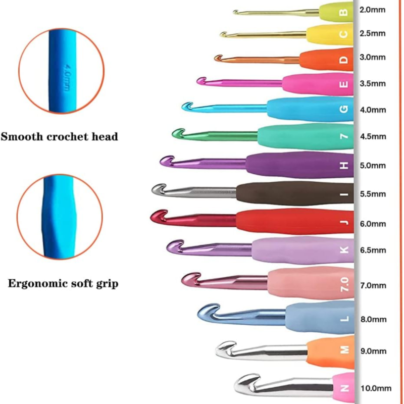 Rubber Grip Crochet Hooks