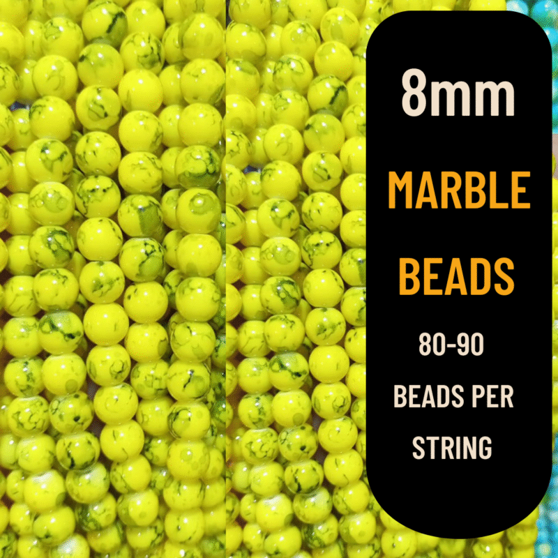 Lemon Marble Marble Beads QuickCart99