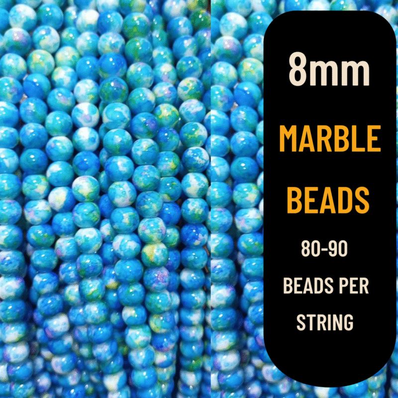 Natural Blue Marble Beads QuickCart99