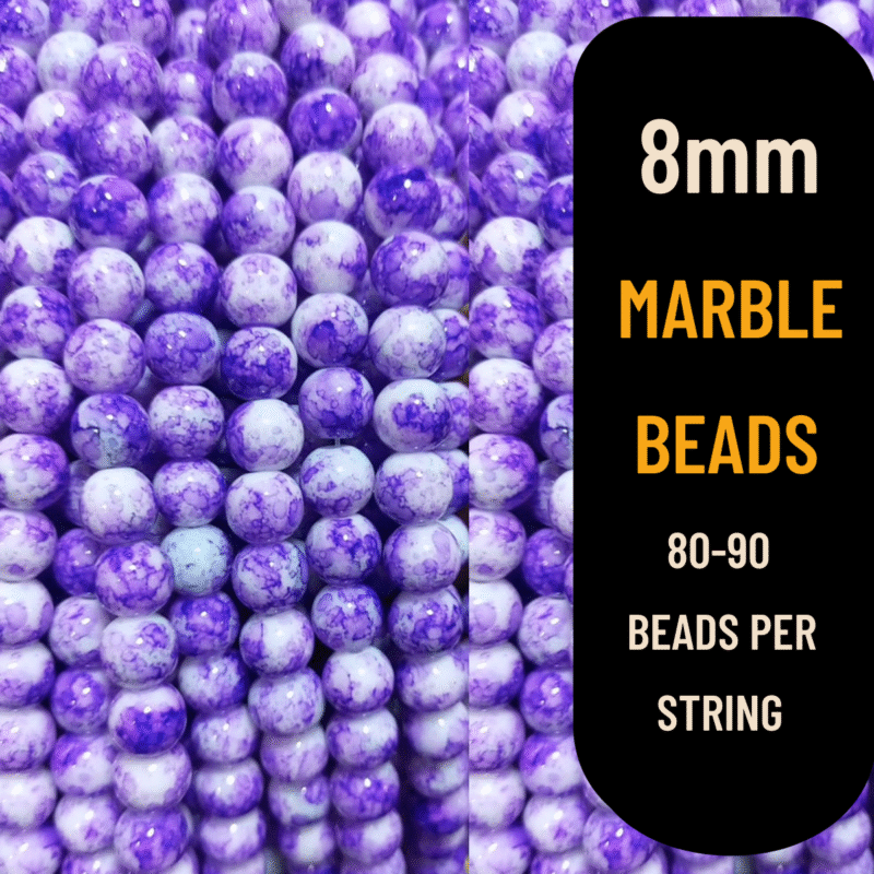 Purple-white Marble Beads QuickCart99