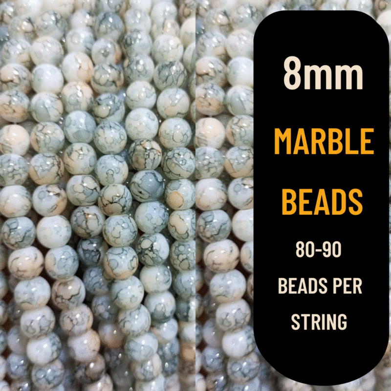 Silo-white Marble Beads QuickCart99