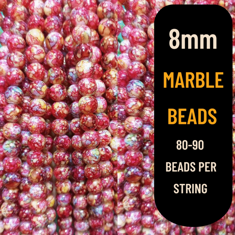 Y pink Marble Beads QuickCart99
