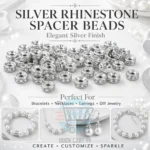 Rhinestone spacer beads for jewelry making in gold and silver colours, 20g pack – Quick Cart 99