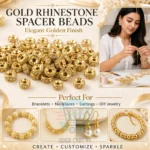Rhinestone spacer beads for jewelry making in gold and silver colours, 20g pack – Quick Cart 99
