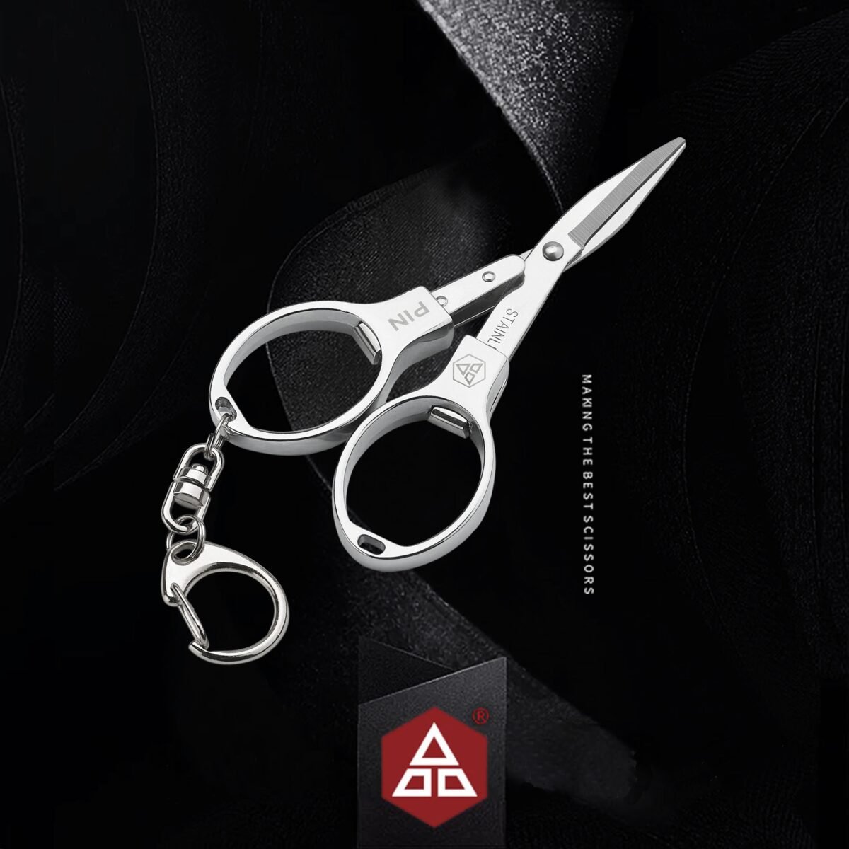 PIN Folding Mini Scissors | Portable Keychain Travel Tool - Image 2