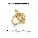 Peacock knitting ring