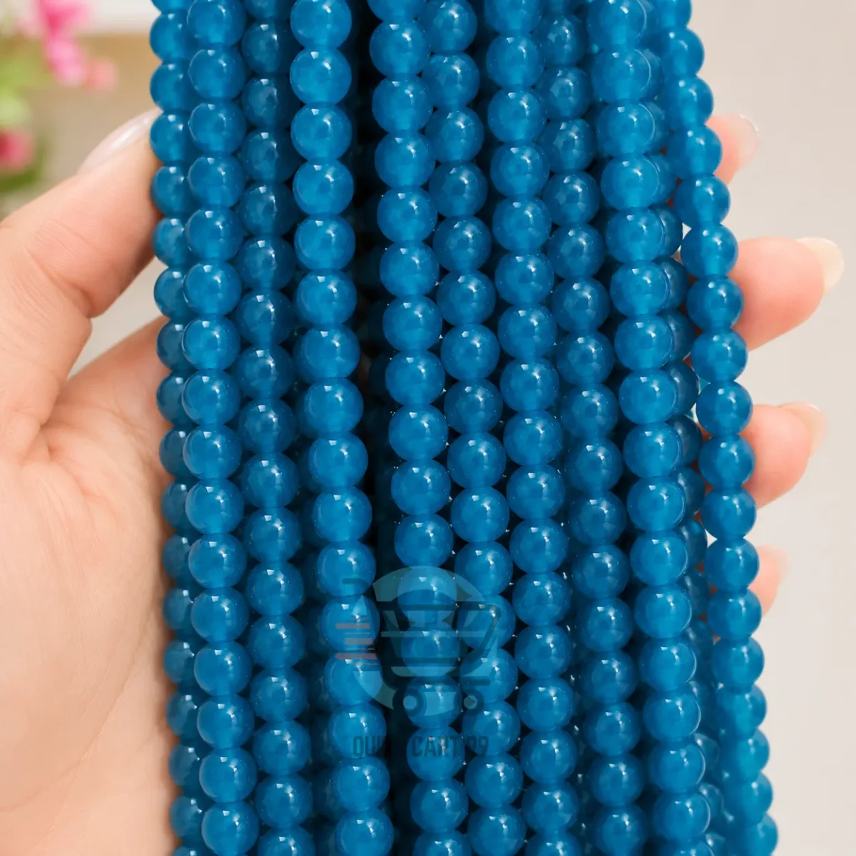 Glossy Marble Beads for jewellery making in multiple colours