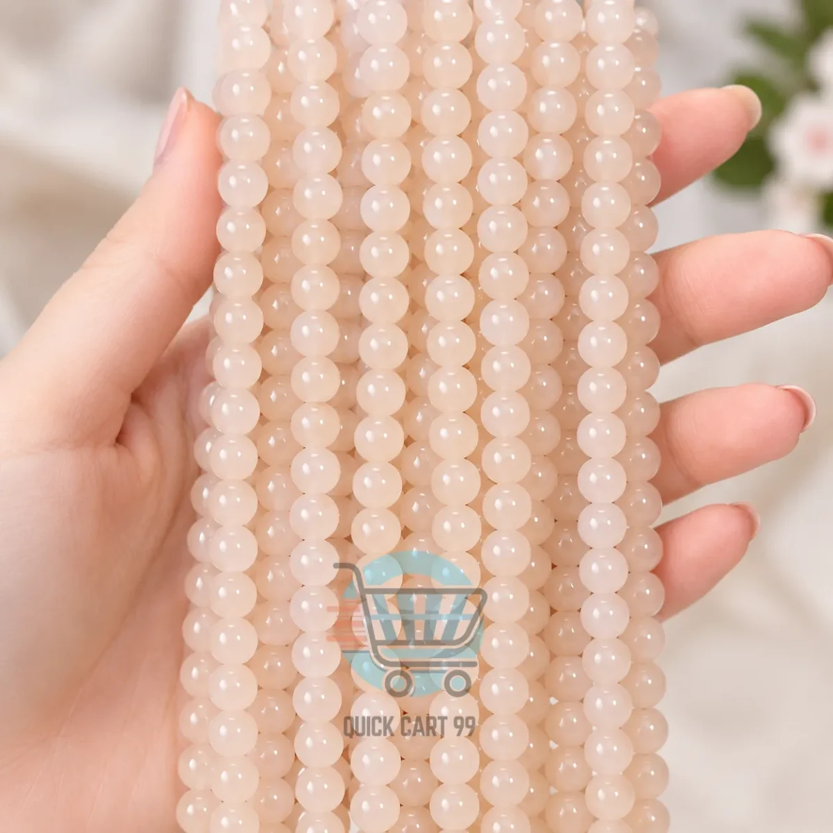 Glossy Marble Beads for jewellery making in multiple colours