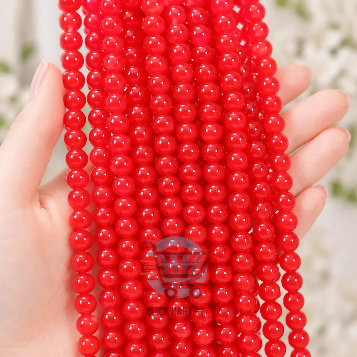 Glossy Marble Beads for jewellery making in multiple colours