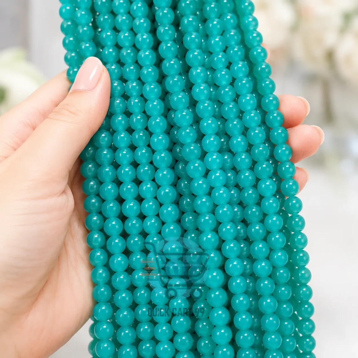 Glossy Marble Beads for jewellery making in multiple colours