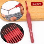 Maroon Crochet hooks