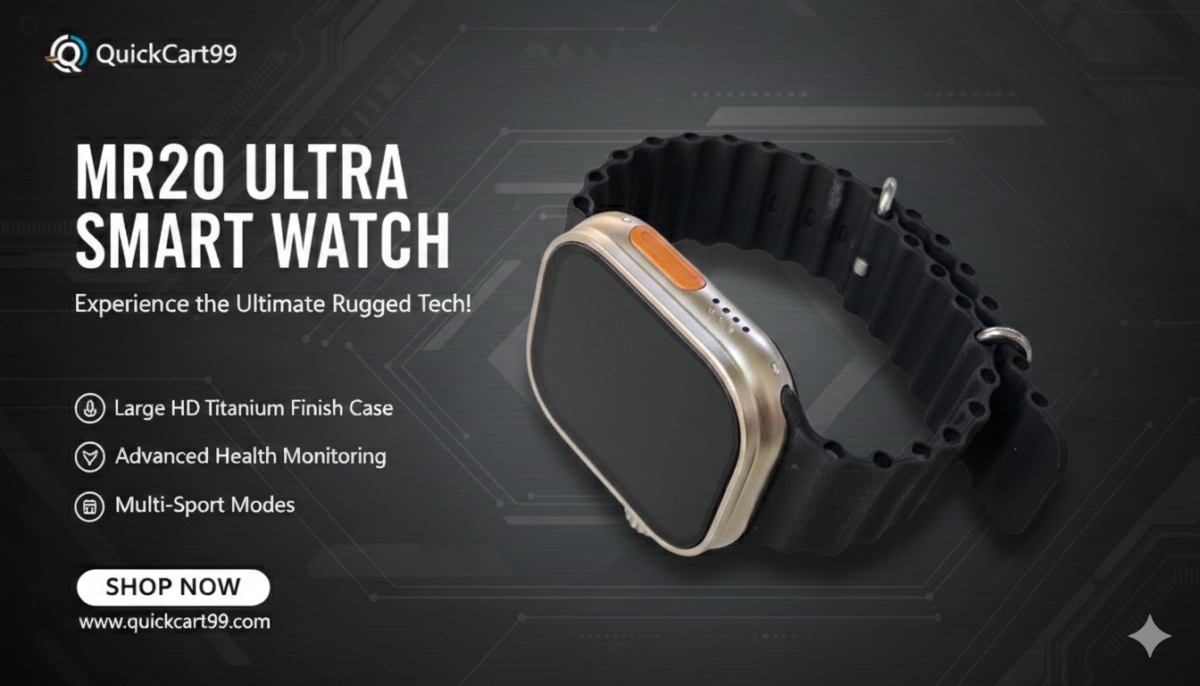 Crown MR20 Ultra 2 Smart Watch - 7 Straps & Bluetooth Call - Image 4