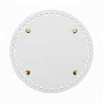 WHITE-Leather Bag Base Round