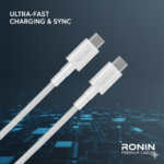 Ronin R-2040 Type-C to Type-C Cable | 60W PD Fast Charging | Braided
