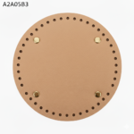 MUSTARD-Leather Bag Base Round