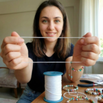 White Elastic Stretch String Cord Thread