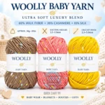 Woolly Baby Yarn Ball in soft milk fiber blend