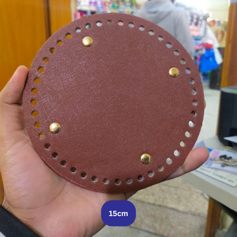 -Leather Bag Base Round