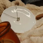 Crystal Angel Wing Necklace Sterling Silver - Image 2