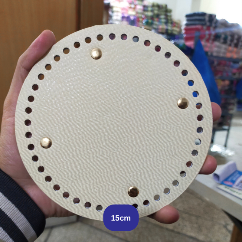 -Leather Bag Base Round