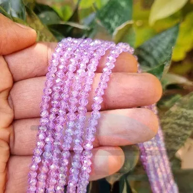 4mm Crystal Beads Lilac