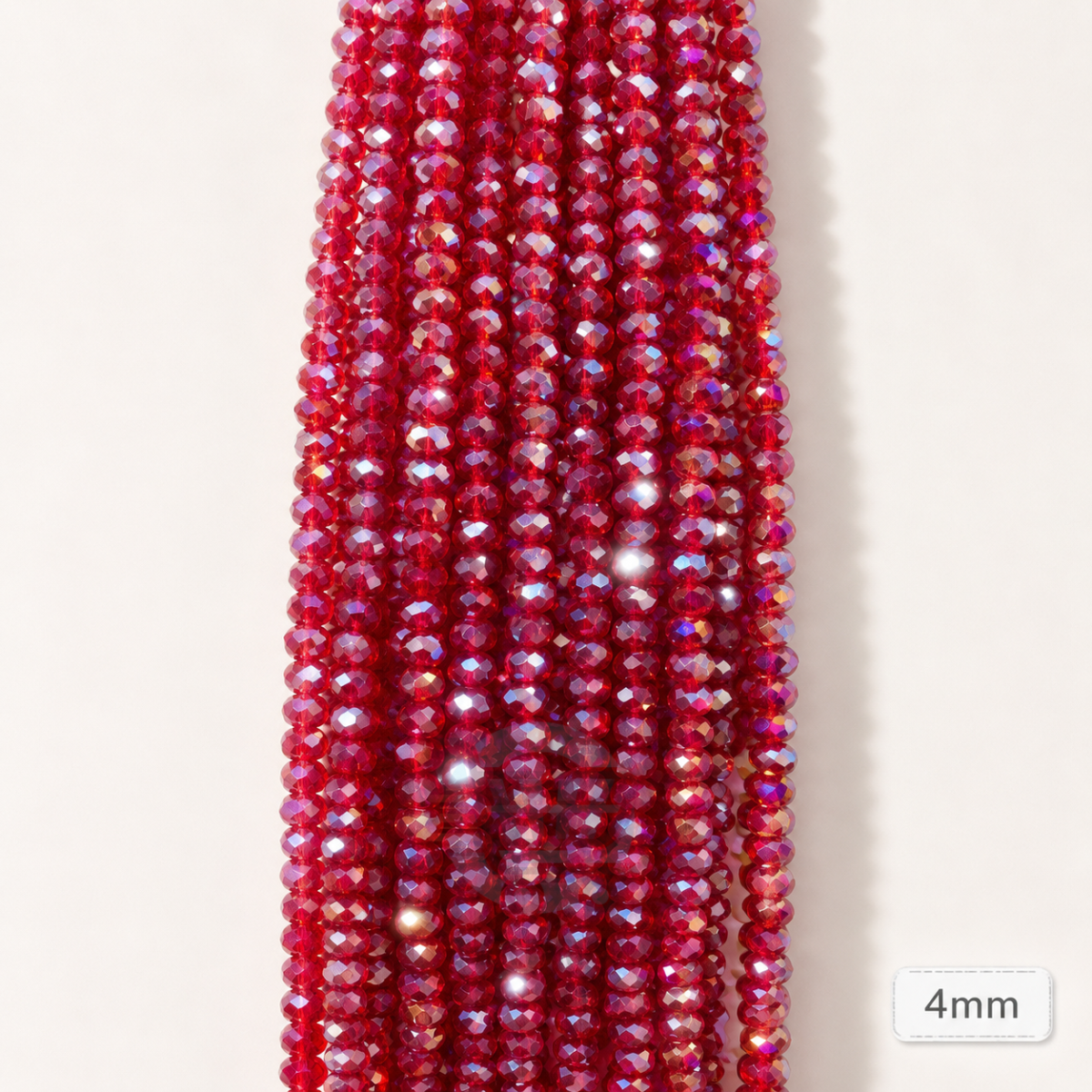 4mm Crystal Beads for jewelry making with faceted sparkling finish in multiple colors
