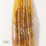 4mm Crystal Beads for jewelry making with faceted sparkling finish in multiple colors