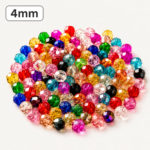 4mm Crystal Beads for jewelry making with faceted sparkling finish in multiple colors