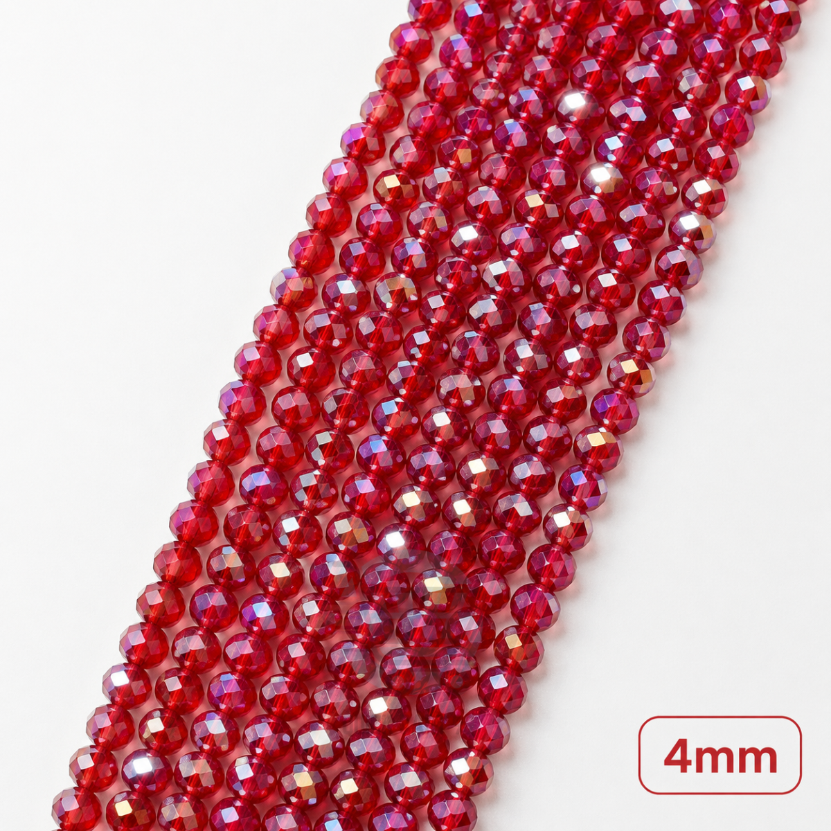 4mm Crystal Beads for jewelry making with faceted sparkling finish in multiple colors