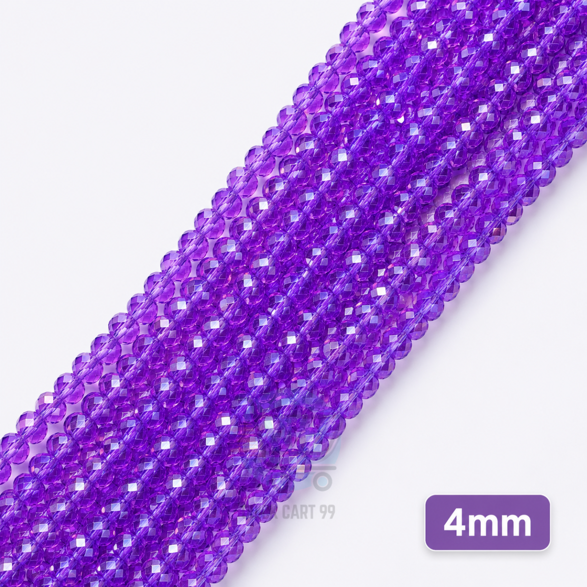 4mm Crystal Beads for jewelry making with faceted sparkling finish in multiple colors