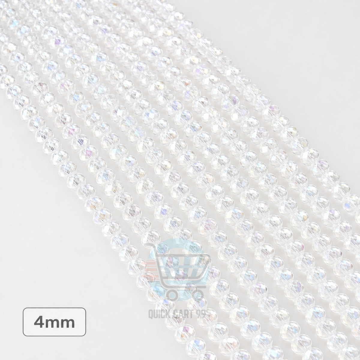 4mm Crystal Beads for jewelry making with faceted sparkling finish in multiple colors