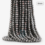 4mm Crystal Beads for jewelry making with faceted sparkling finish in multiple colors