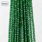 4mm Crystal Beads for jewelry making with faceted sparkling finish in multiple colors