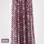 4mm Crystal Beads for jewelry making with faceted sparkling finish in multiple colors
