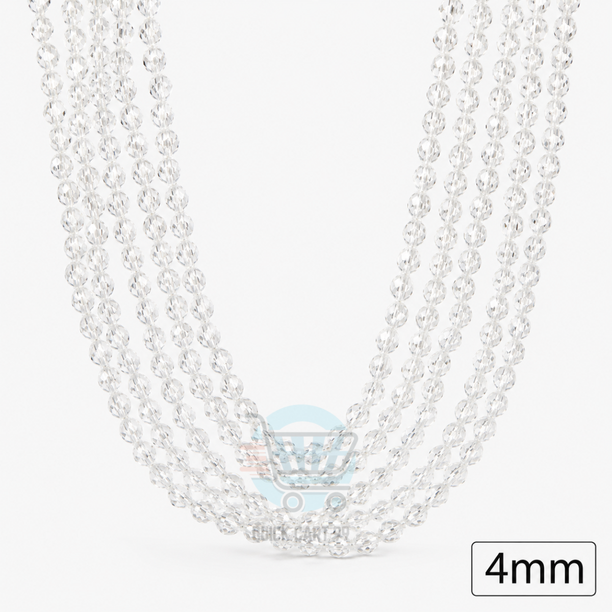 4mm Crystal Beads for jewelry making with faceted sparkling finish in multiple colors