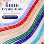 4mm Crystal Beads for jewelry making with faceted sparkling finish in multiple colors