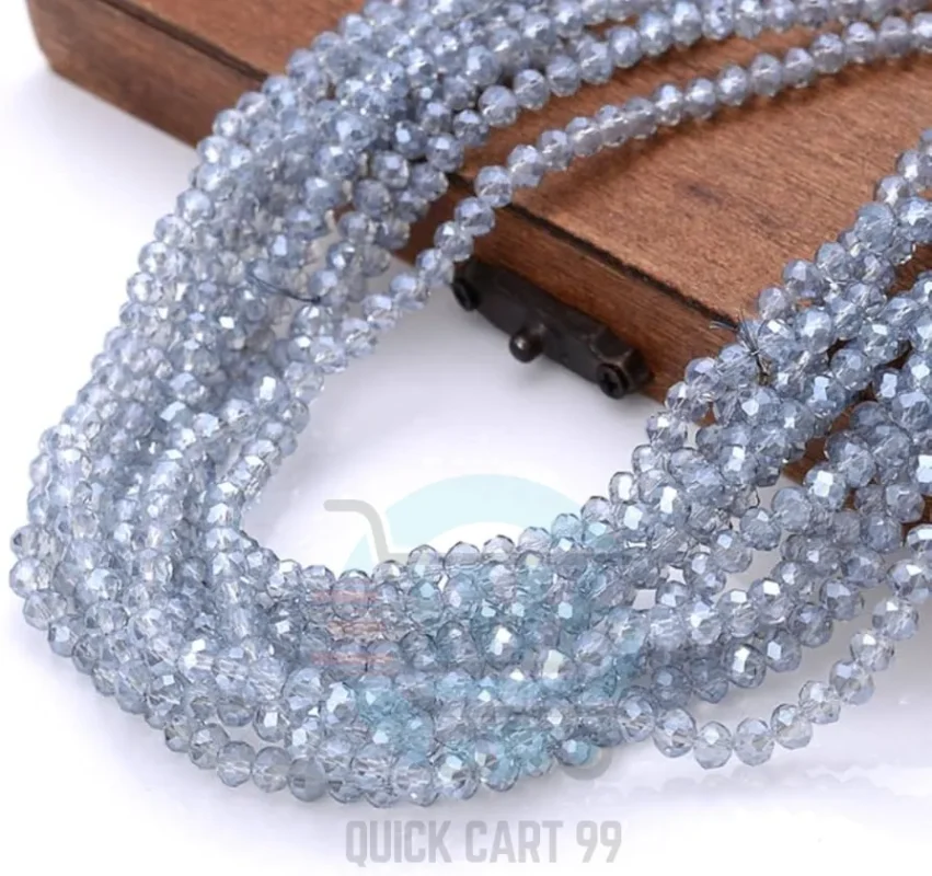 4mm Crystal Beads light Grey