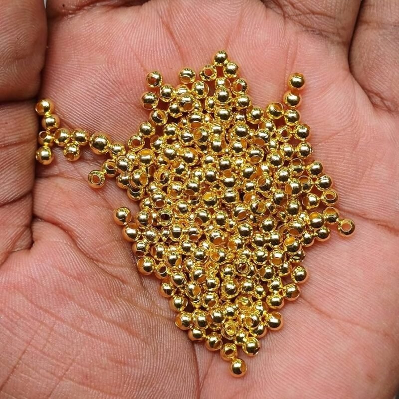4mm Crystal Beads Polish Golden