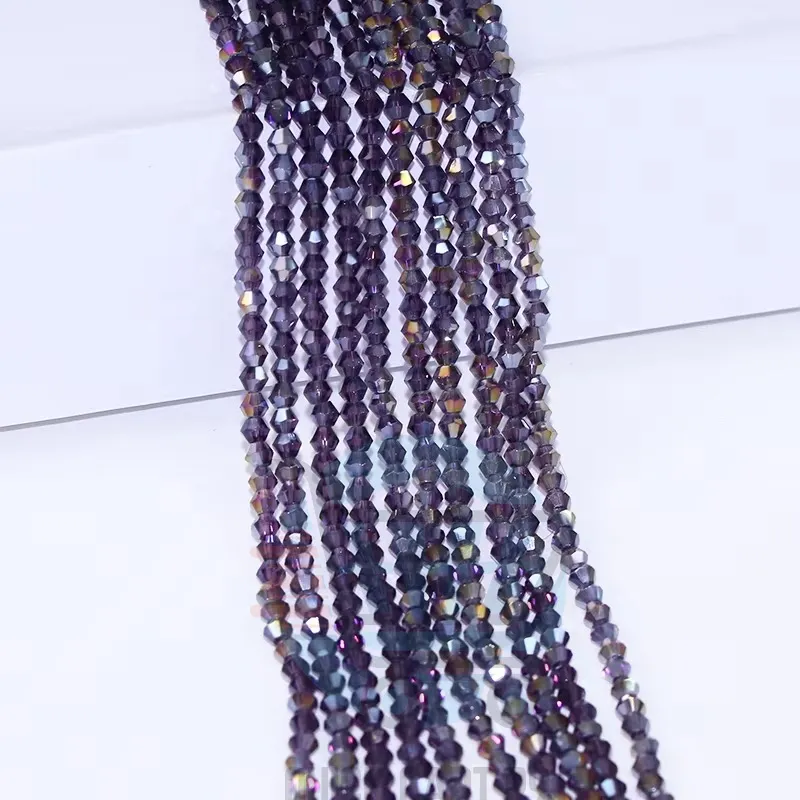 4mm Crystal Beads Plum shaded