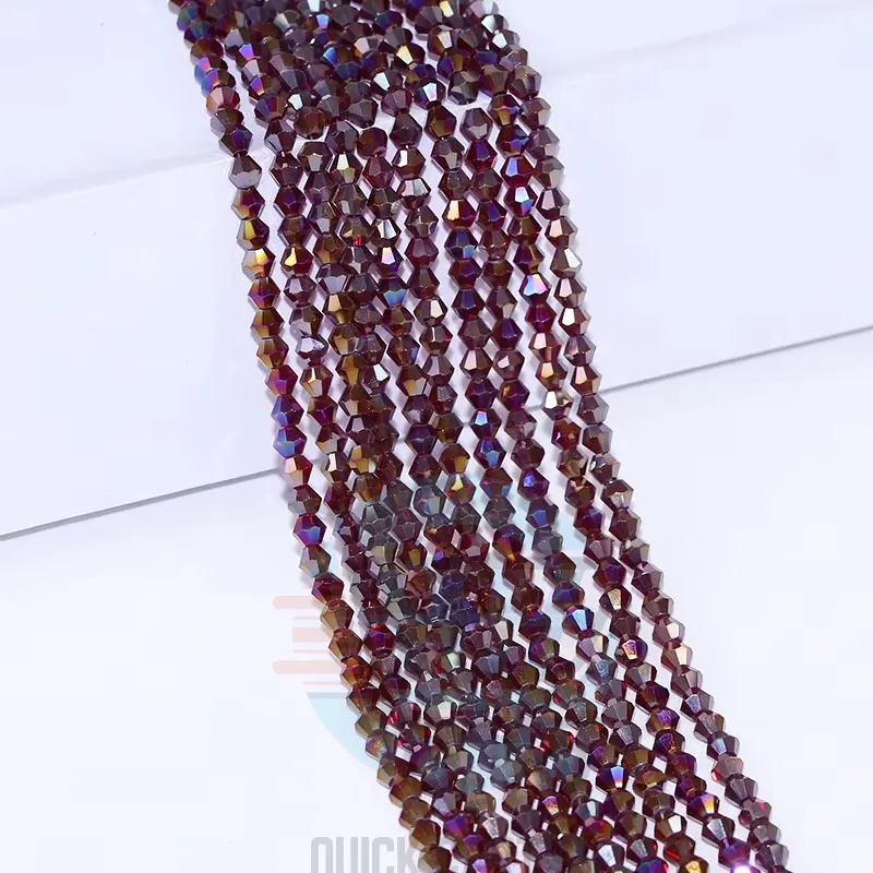 4mm Crystal Beads Shaded Maroon